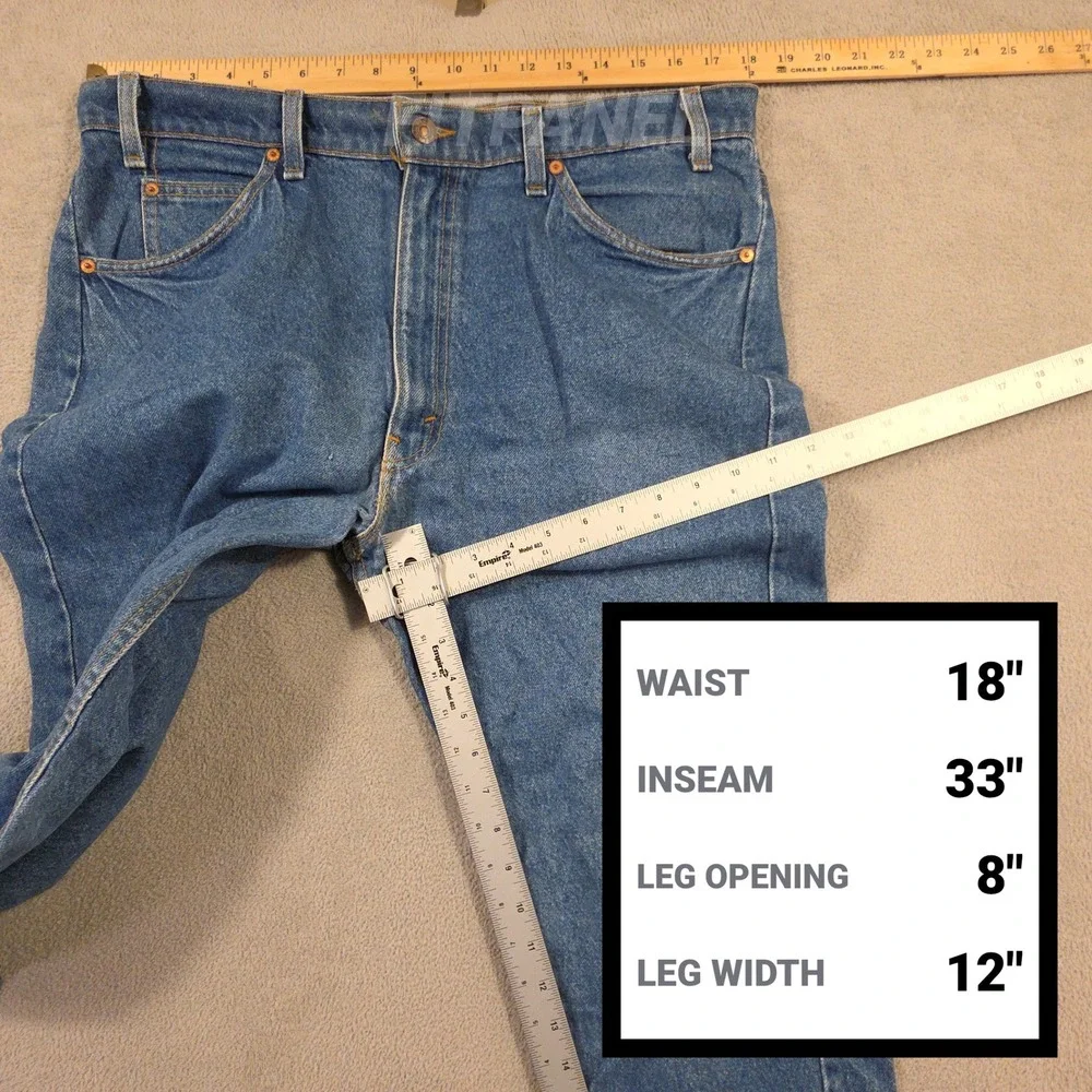 Levi's 505 Jeans Mens 36x34 (Fits 36x33) VTG Straight Orange Tab Vintage Skater